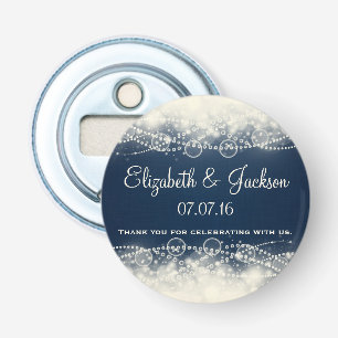 Elegant Snöre och Pearls Wedding Favor Flasköppnare