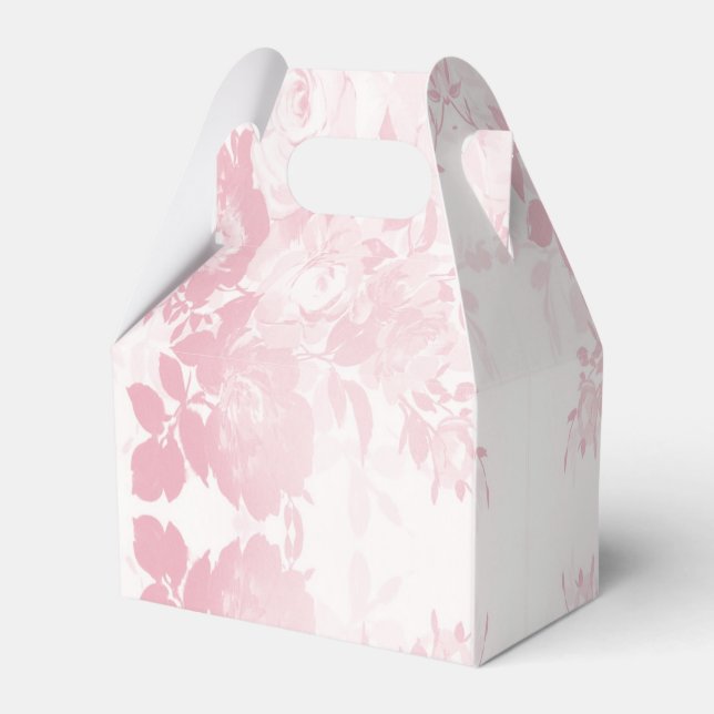 Elegant snöre rosa blommor - förmånslåda presentaskar (Baksidan Sidan)