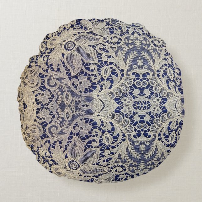 Elegant snöre rund kudde (Framsidan)