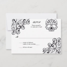 Elegant Snöre Skull Calavera OSA kort