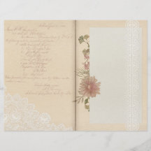 Elegant Snöre Vintage Blommigt Journal