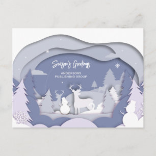 Elegant snöscen affärs julkort helg vykort