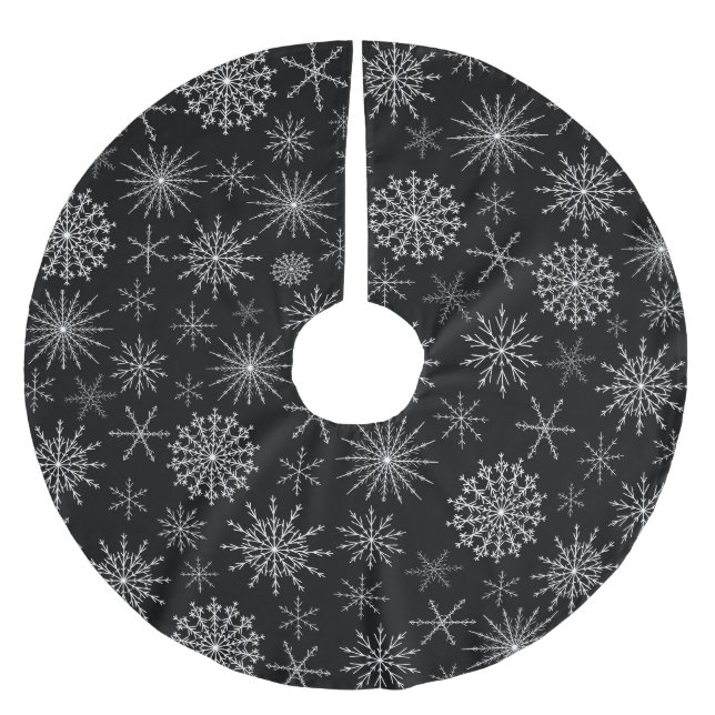 Elegant snöstorm julgransmatta borstad polyester (Framsidan)