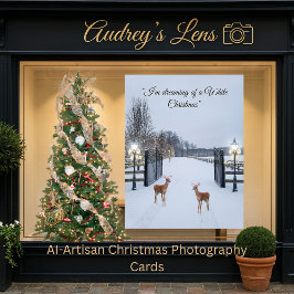 Elegant Snow Serene Scene  Design Kort