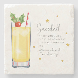 Elegant Snowball Cocktail Recipe Vit jul Stenunderlägg