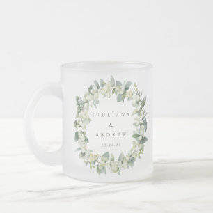Elegant Snowberry+Eucalyptus Utandning Bröllop Frostad Glasmugg