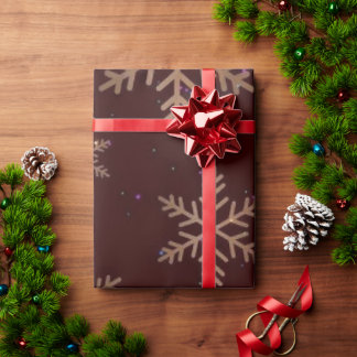 Elegant Snowflake Christmas Wrappin Presentpapper