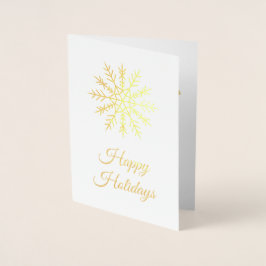 Elegant Snowflake Corporate Helgdag Guld Folierat Kort