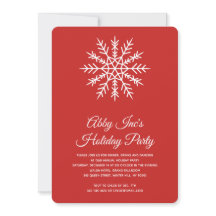 Elegant Snowflake Corporate Red Julfest