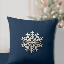 Elegant Snowflake Dekorativ kudde