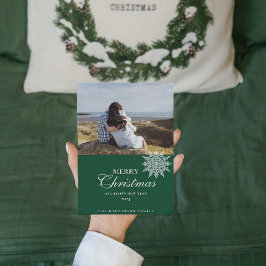 Elegant Snowflake | GOD JUL | ANPASSNINGSBAR Julkort