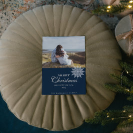 Elegant Snowflake | GOD JUL | ANPASSNINGSBAR Julkort