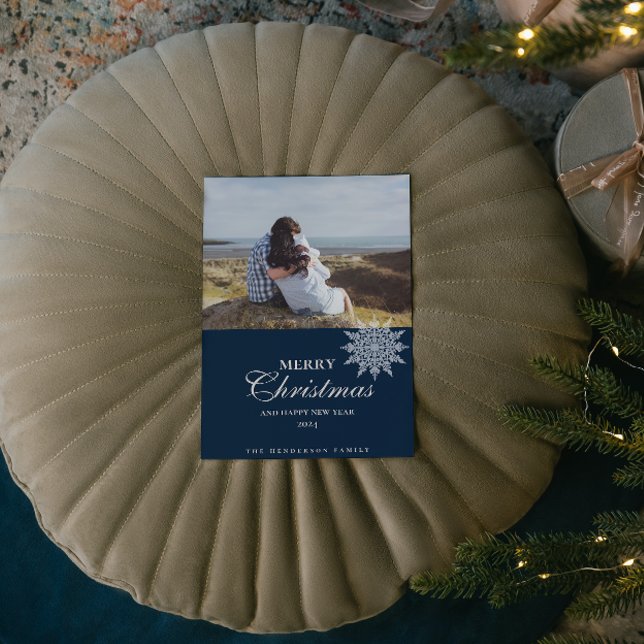 Elegant Snowflake | GOD JUL | ANPASSNINGSBAR Julkort (Skapare uppladdad)