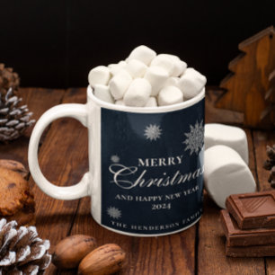 Elegant Snowflake GOD JUL ANPASSNINGSBAR Kaffemugg