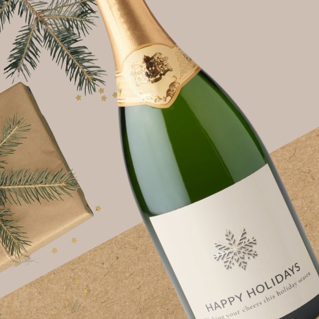 Elegant Snowflake Helgdag Label (Skapare uppladdad)