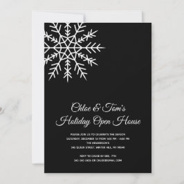 Elegant Snowflake Helgdag Open House Inbjudningar