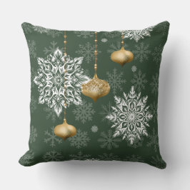 Elegant Snowflake Holiday Accent Kudde