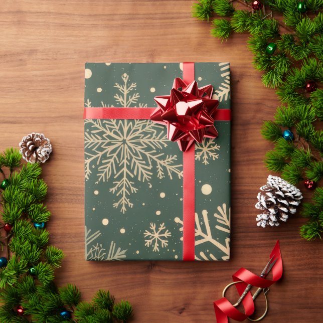 Elegant Snowflake-jul Presentpapper (Julgåva)