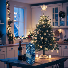 Elegant Snowflake jul Vin Gift Bag