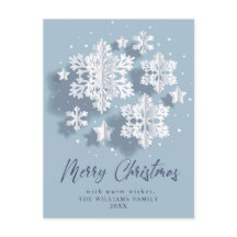 Elegant Snowflake-julen Hälsning Helgdag