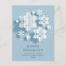 Elegant Snowflake-julen Hälsning Helgdag