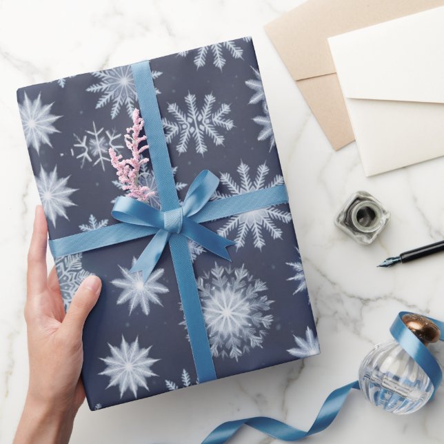 Elegant Snowflake-julens moderna skrotning Papper Presentpapper (Gifting)