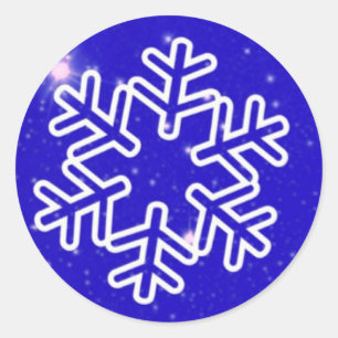 Elegant Snowflake-julstämning Vinter Runt Klistermärke