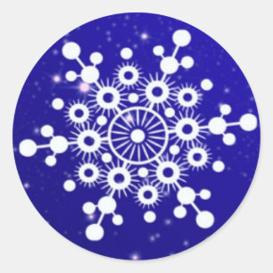 Elegant Snowflake-julstämning Vinter Runt Klistermärke