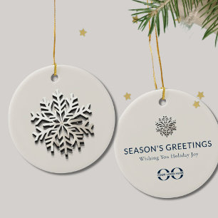 Elegant Snowflake Logotyp Ornament