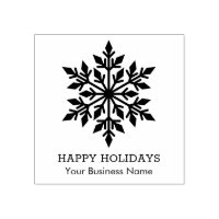 Elegant Snowflake Lycklig Helgdag Small Business