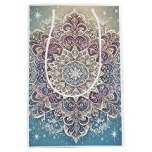 Elegant Snowflake Mandala i Frosty Hues