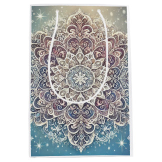 Elegant Snowflake Mandala i Frosty Hues