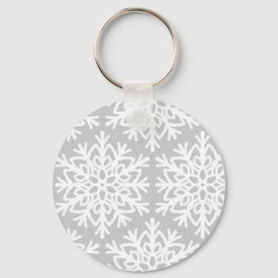 Elegant Snowflake Mönster Nyckelring