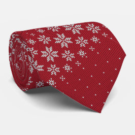 Elegant Snowflake Mönster Red-Helgdag Slips