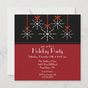 Elegant Snowflake Ornament Julfest Inbjudningar