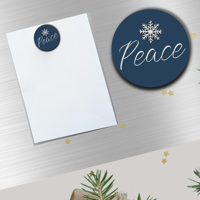 Elegant Snowflake Peace Magnet (Skapare uppladdad)
