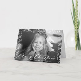Elegant Snowflake Ram God jul Photo Helgkort