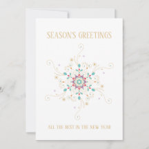 Elegant Snowflake Season Greetings Business