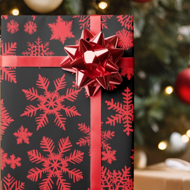 Elegant Snowflake Silhouette Anpassade Gift Presentpapper (Skapare uppladdad)