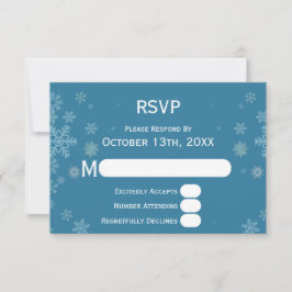 Elegant Snowflake Winter Blue | Bröllop OSA kort