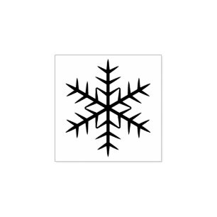 Elegant snowflakevintersäsong stämpel
