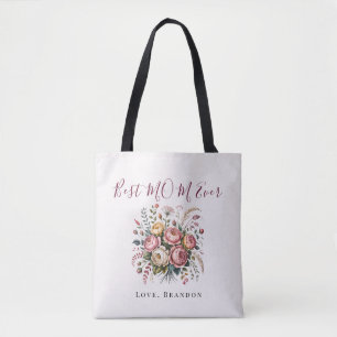 Elegant snyggaste mamma någonsin blommig shoppingv tygkasse