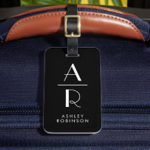 Elegant Snyggt 2 Monogram initial svart