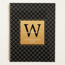 Elegant Snyggt Black Guld Monogram Initial 2023