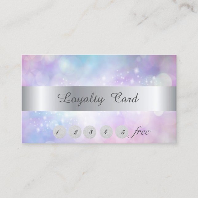 Elegant Snyggt Bokeh Loyalty Card Lojalitetskort (Framsida)