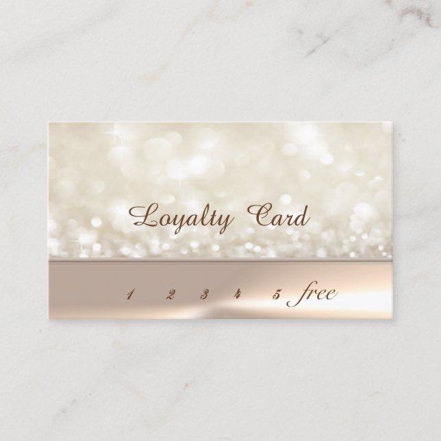 Elegant Snyggt Bokeh Loyalty Card Lojalitetskort (Framsida)