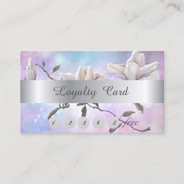 Elegant Snyggt Bokeh,Magnolia Loyalty Card Lojalitetskort (Framsida)