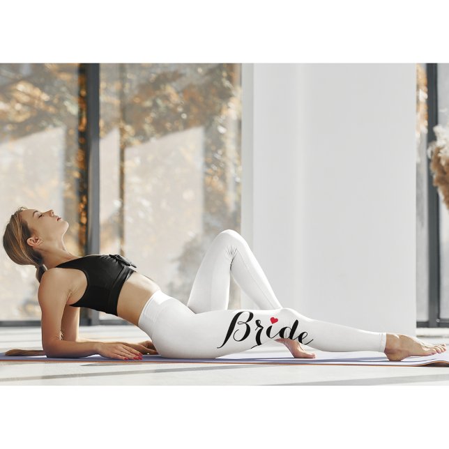 Elegant Snyggt Bride Bröllop Bachelorette Party Leggings (Elegant Stylish Bride Wedding Bachelorette Party Leggings)