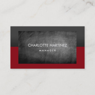 Elegant Snyggt Chalkboard Red Grått Professionell Visitkort