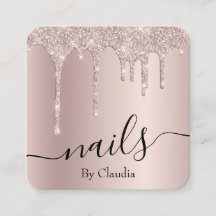 Elegant snyggt champagne glitter droppar nagel